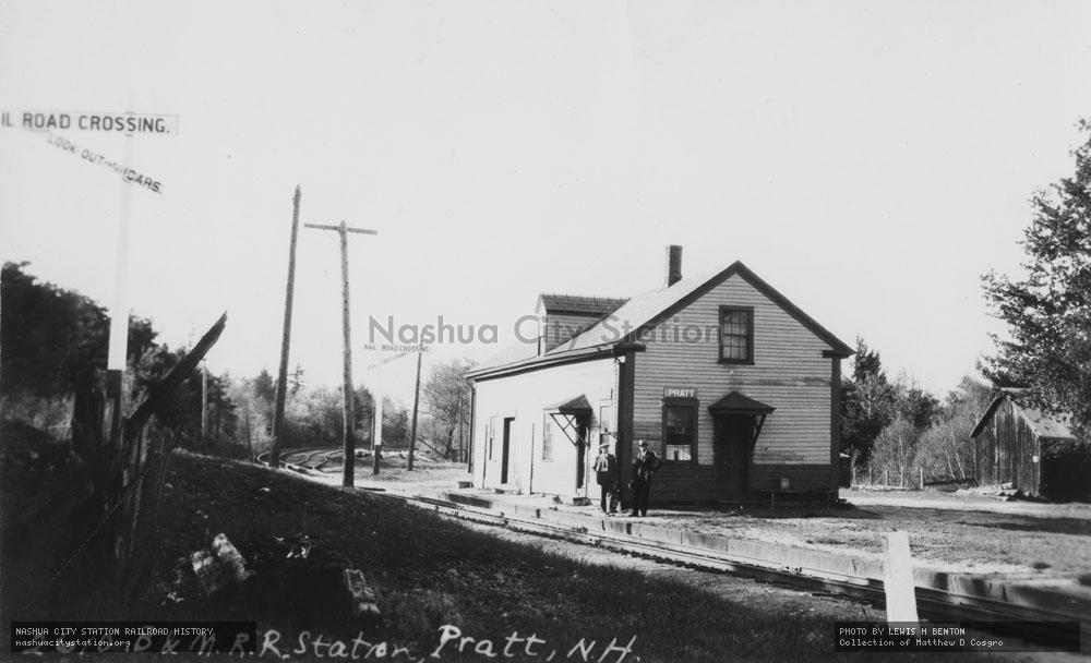 Postcard: Boston & Maine Railroad Station, Pratt, New Hampshire